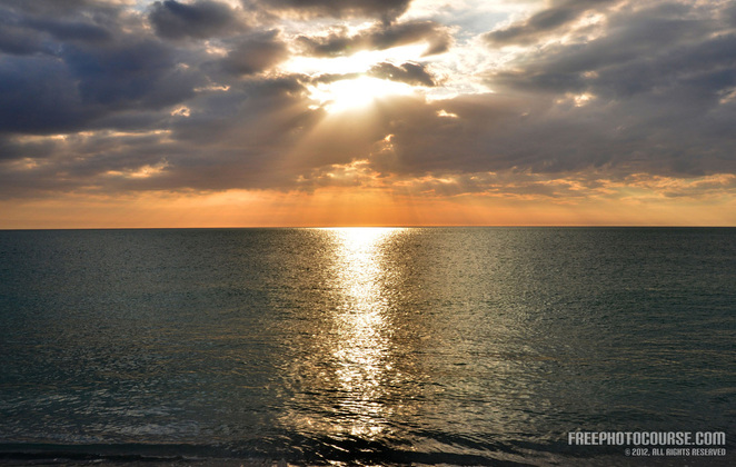 Picture of a beautiful sunset over the ocean. Used to illustrate ineffective Rule-of