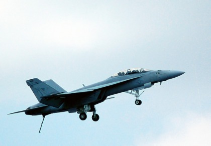 f-18 fighter jet, 1/4000 of a second shutter speed - © 2010, FreePhotoCourse.com, all rights reserved 